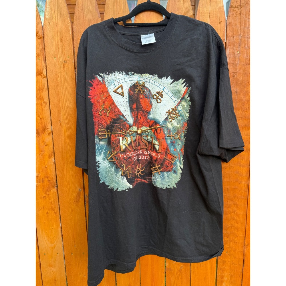 Rush Clockwork Angels Tour 2012 Concert Graphic T-Shirt Black 2XL Port & Company